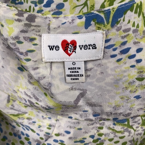 We Vera 100% Silk Grassy Sailboats Sleeveless Top Blouse 2 - Picture 5 of 6